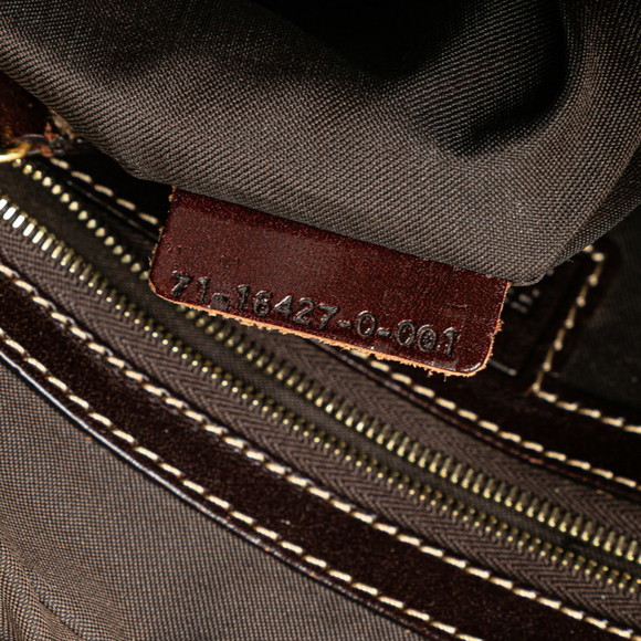 FENDI Zucchino Handbag 16427 Brown Patent Canvas Women's - Picture 10 of 10